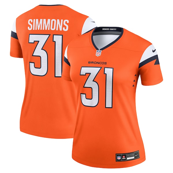 Justin Simmons Denver Broncos Nike Women's  Legend Jersey - Orange