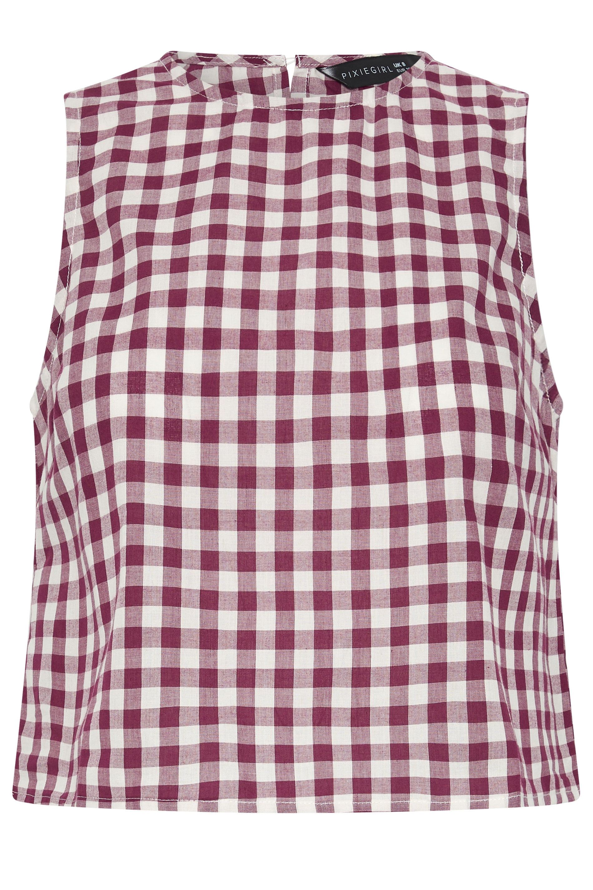 PixieGirl Petite Cotton Gingham Top