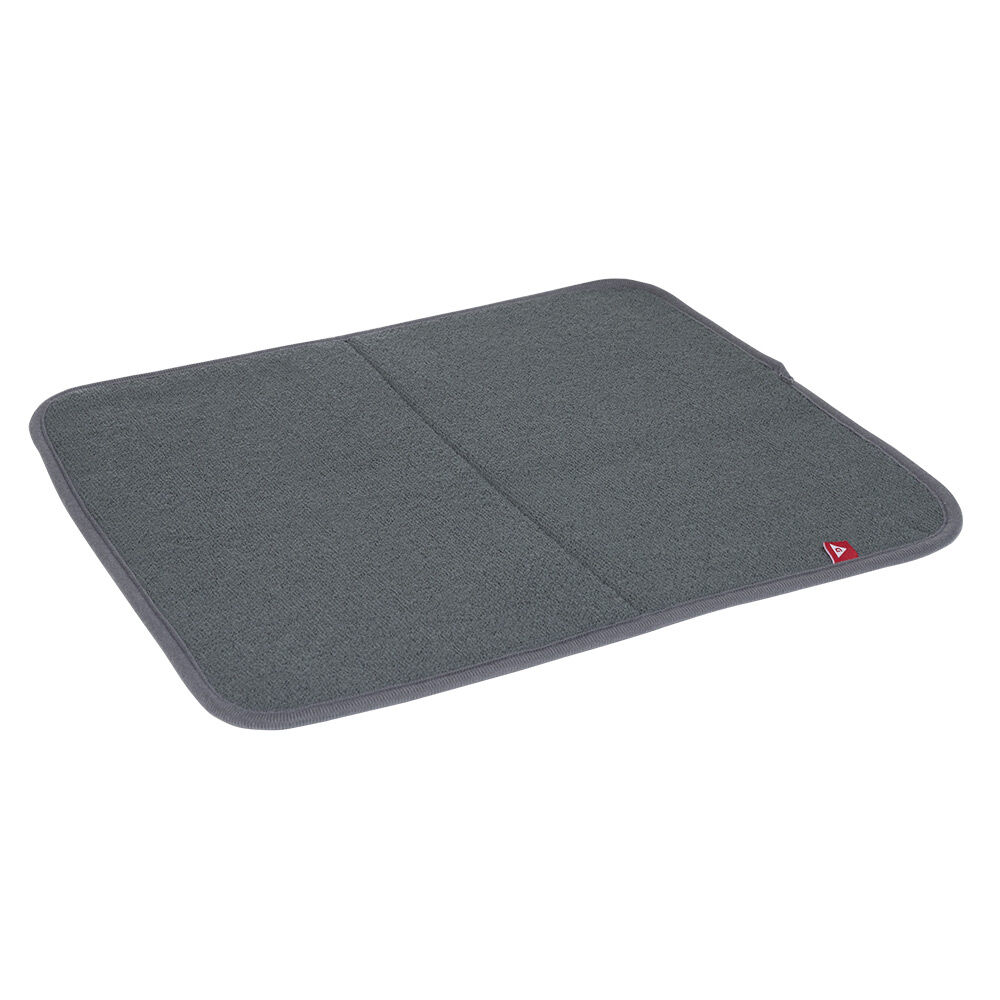 Tapis égouttoir gris pour évier 45x39cm