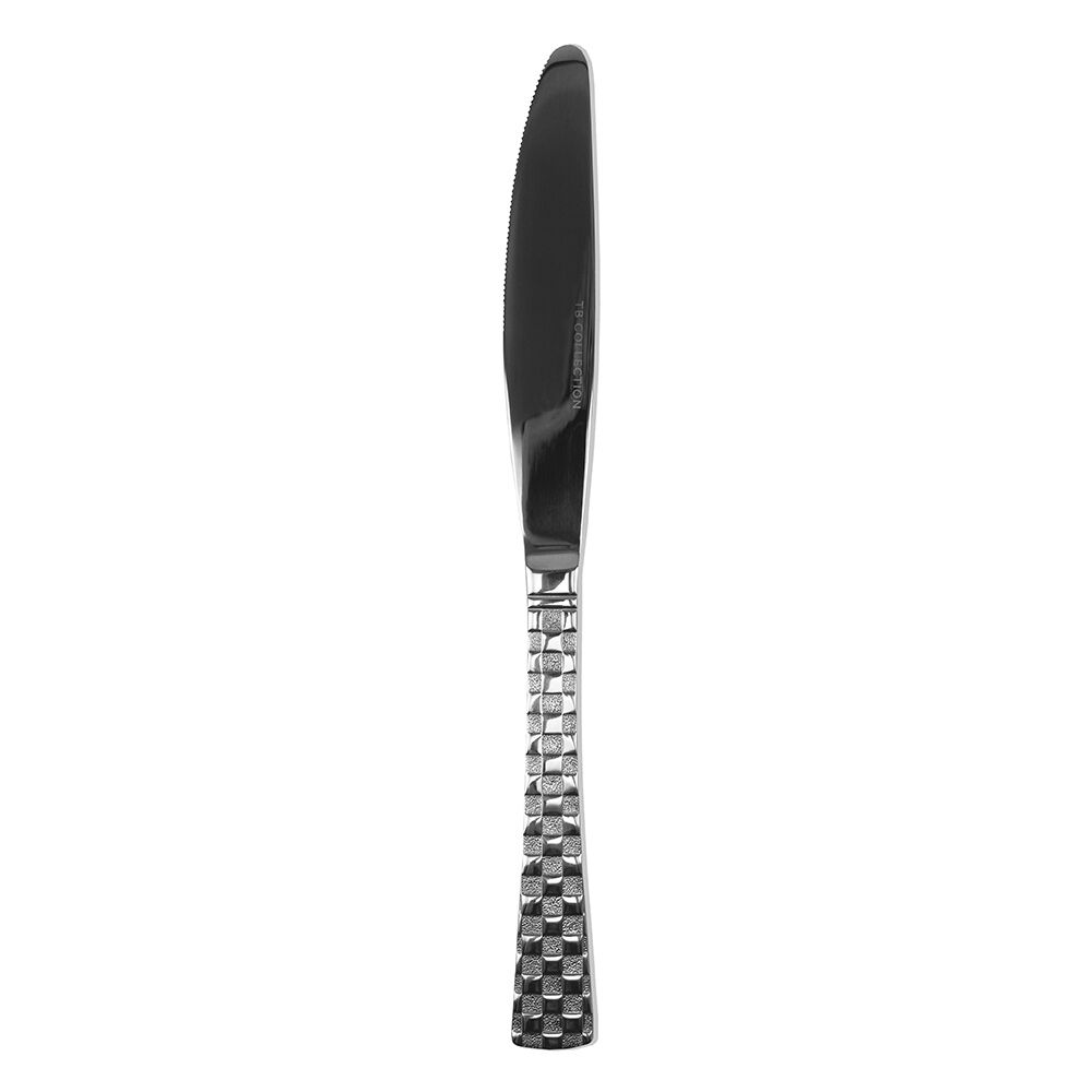 Couteau inox design damier finition miroir