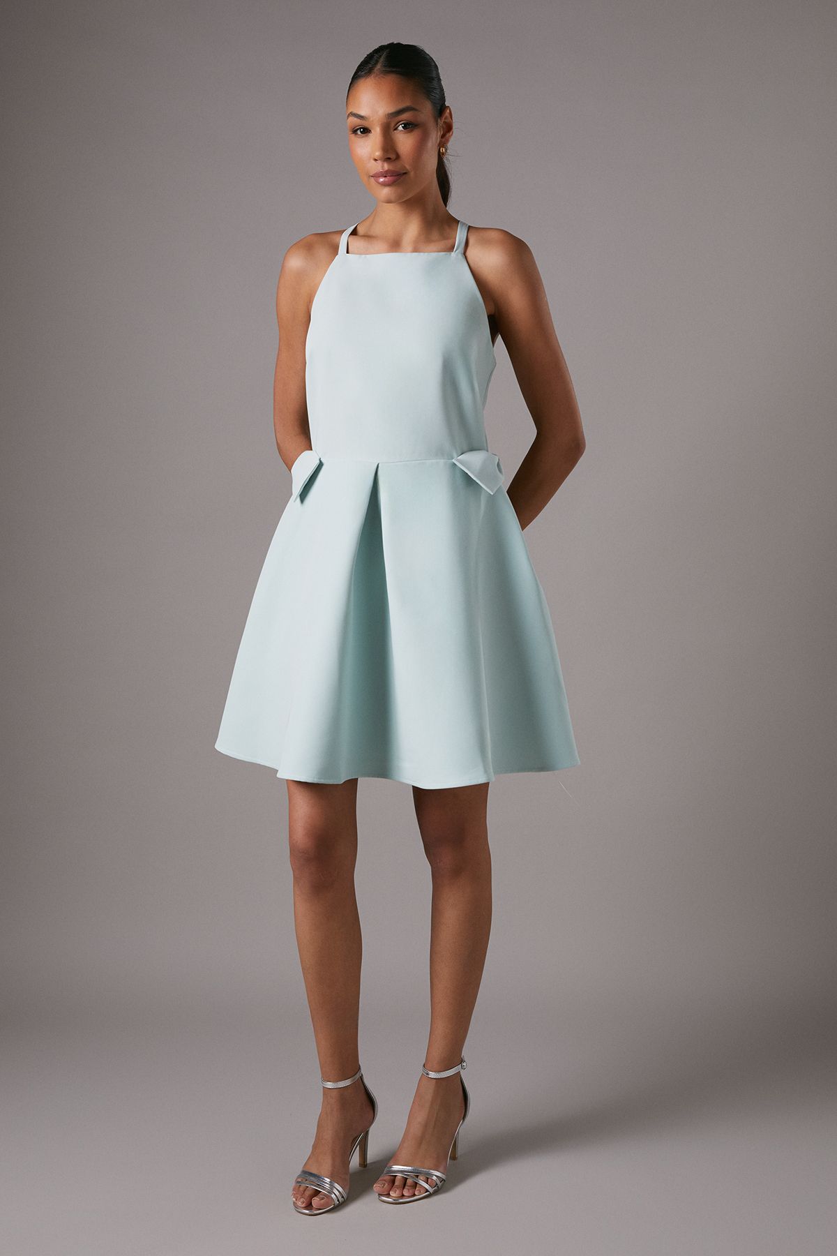 Coast Halter Neck Crepe Mini Dress