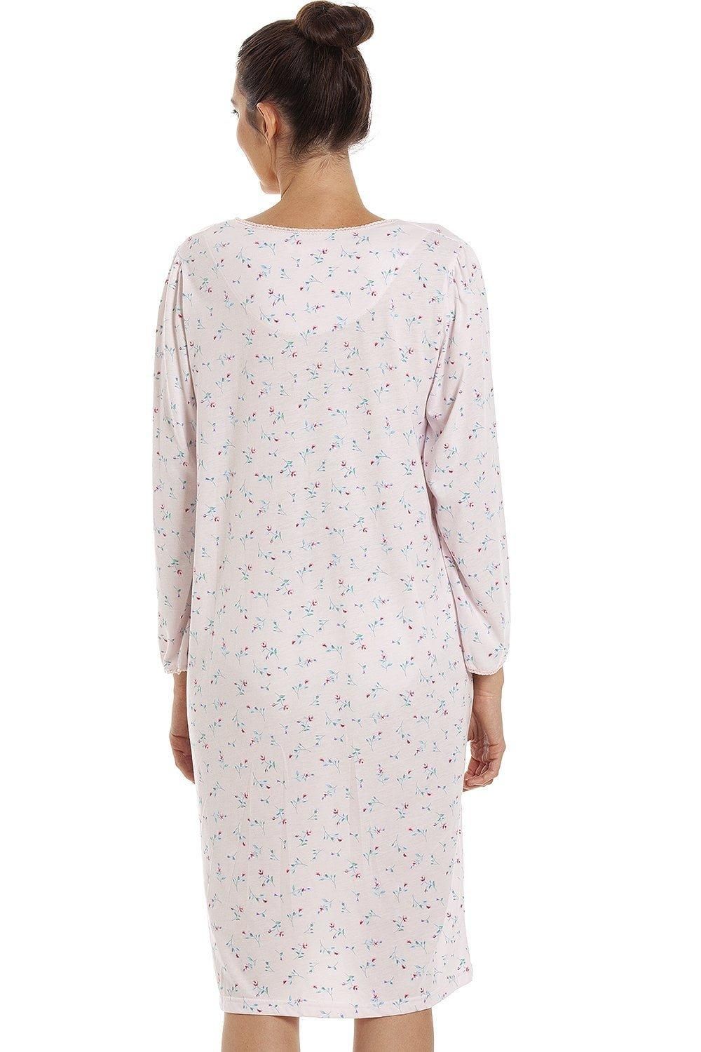 Camille Classic Jersey Long Sleeve Floral Print Nightdress