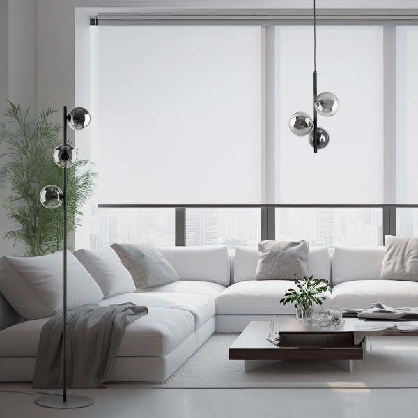 Tk Lighting Estera Czarna Lampa Wisząca 3 Źródła Światła