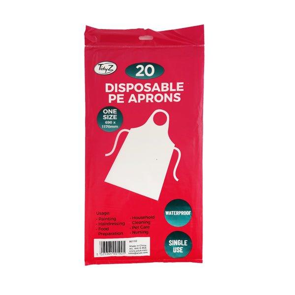 Tidy Z Disposable Pe Aprons 20 Pk