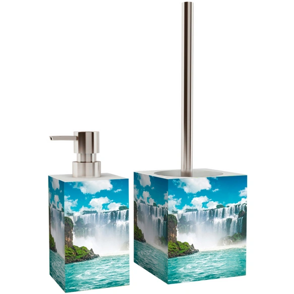 Seifenspender »Wasserfall«, 165 mm - 70 mm, Blau, Rechteckig
