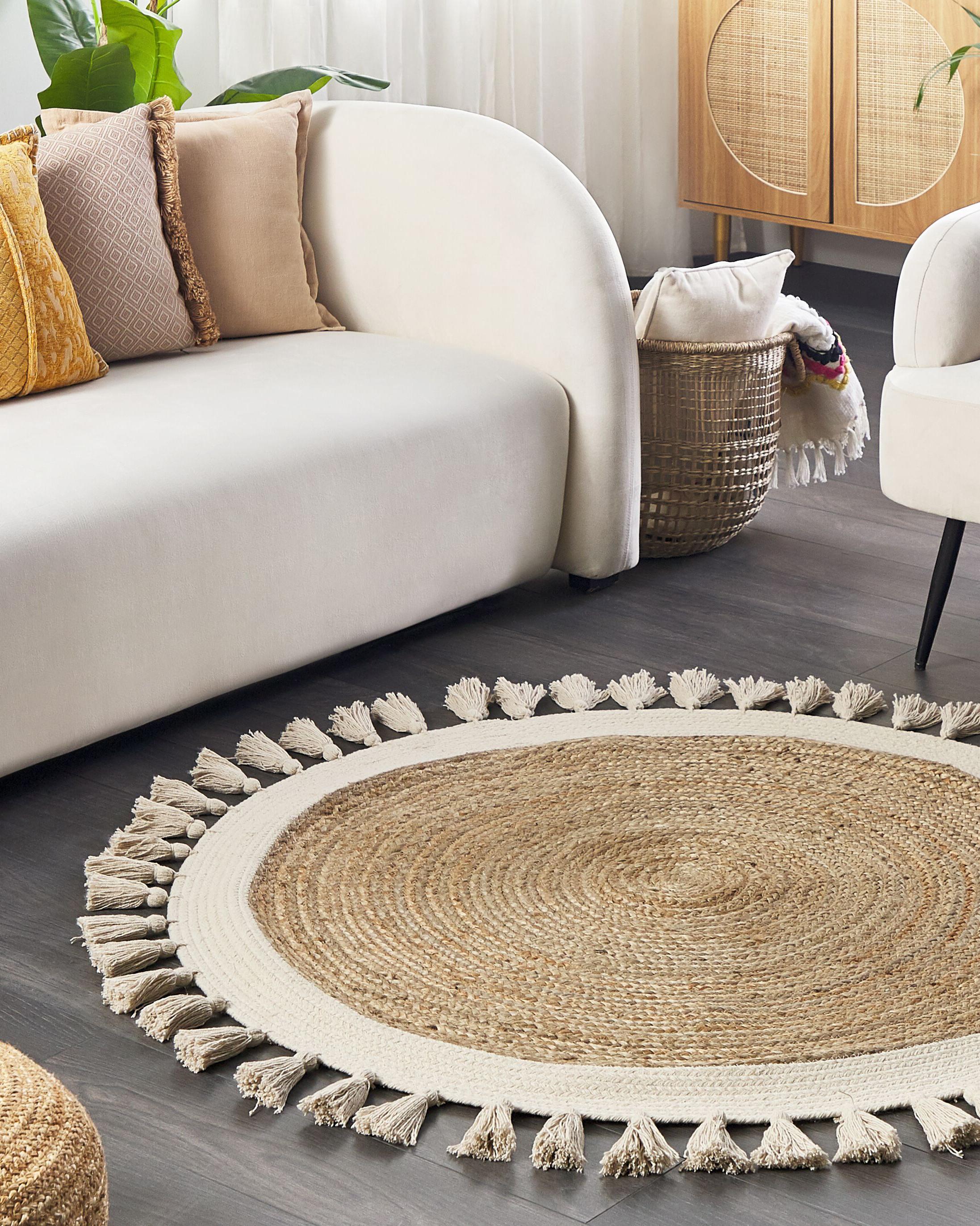 Rug SAMSUN Beige ? 120 cm Jute