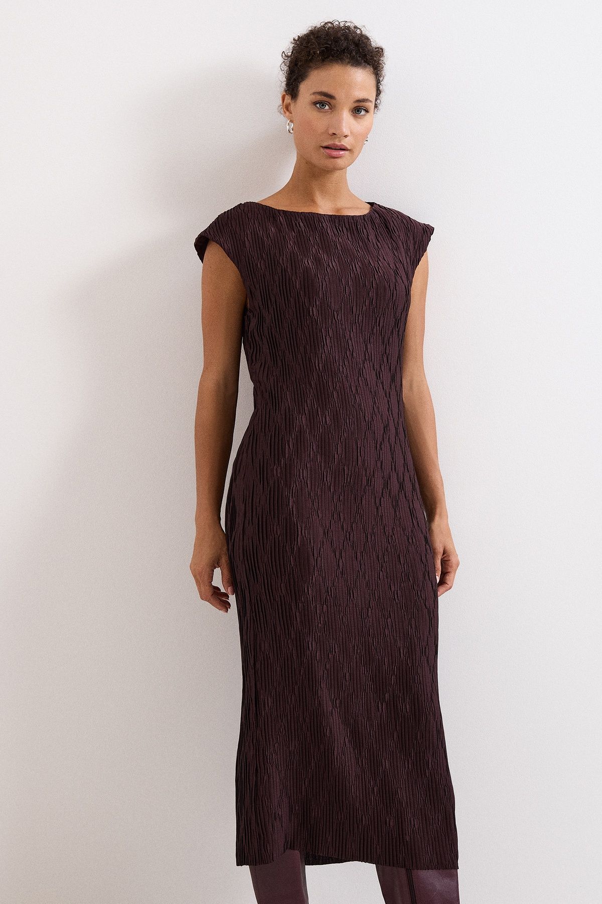 Phase Eight Textured Midi Dress