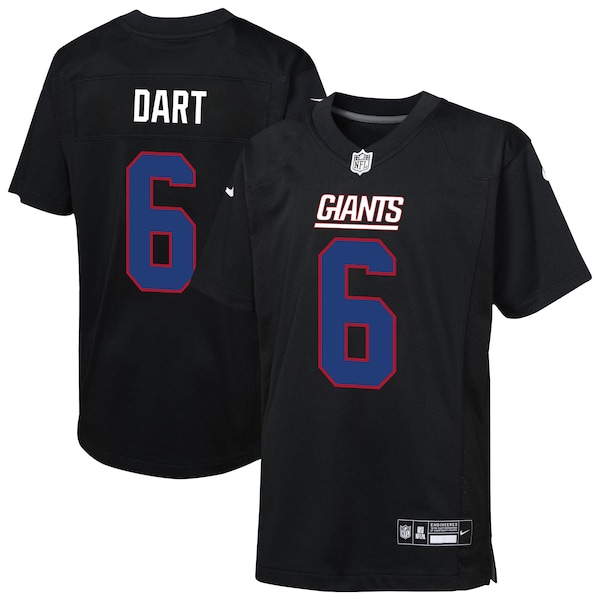 Jaxson Dart New York Giants Nike Youth Fashion Game Jersey - Carbon Black