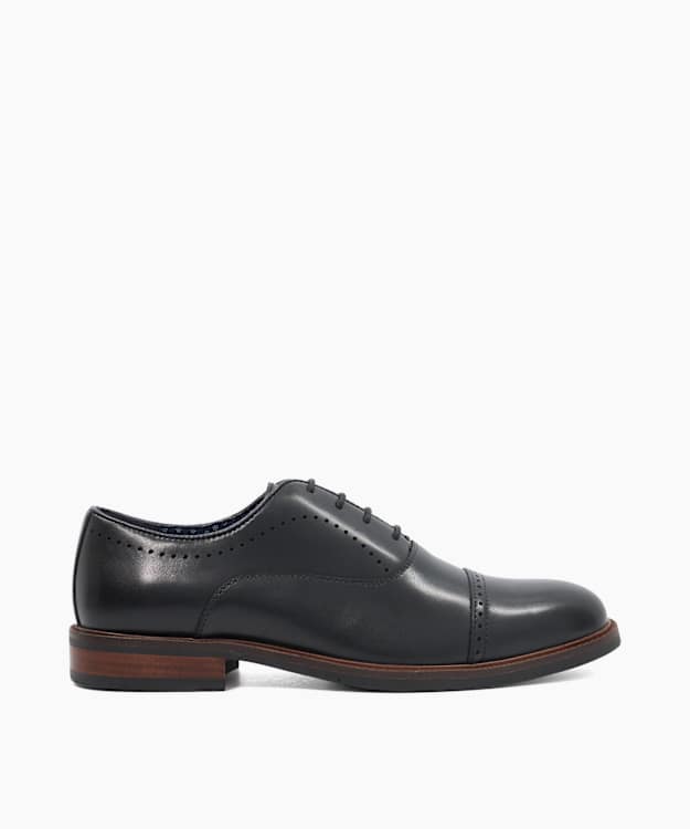 Sinton Black - Leather Lace-Up Shoes