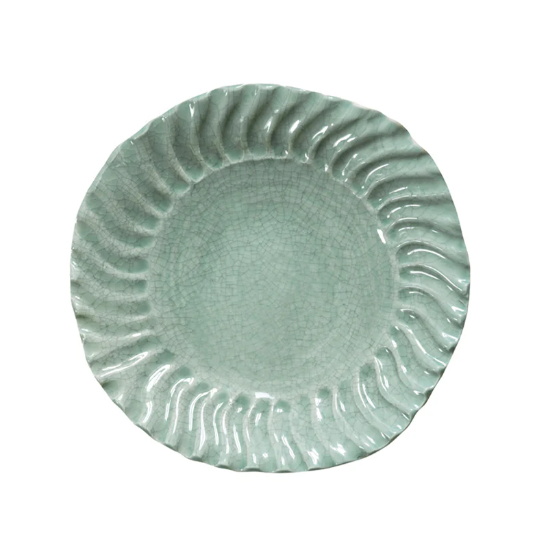 grande assiette creuse céladon