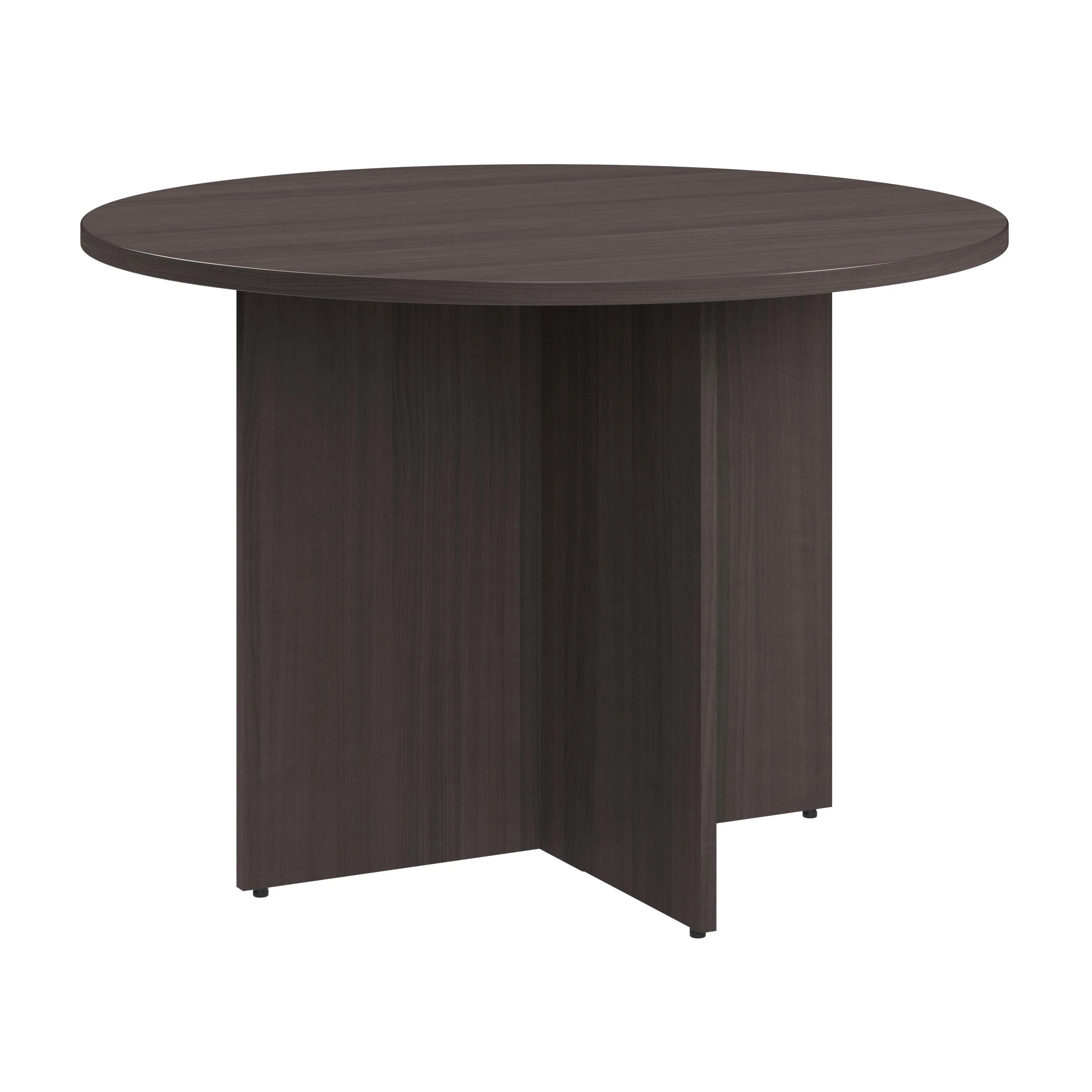 Bush Business Furniture 42W Round Conference Table with Wood Base