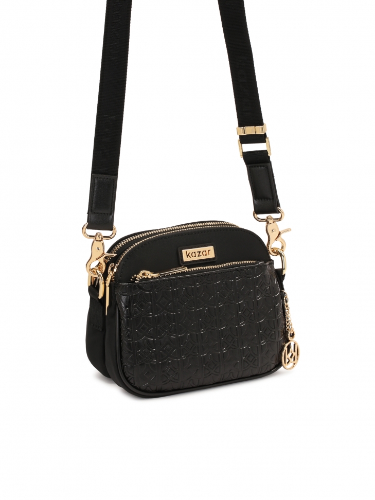 Small universal crossbody bag on a wide strap