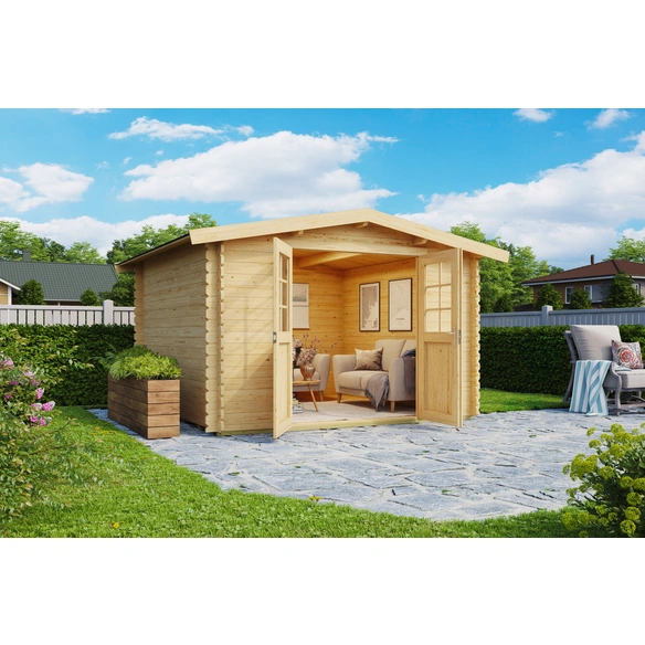 Gartenhaus »Australien«, Holz, BxHxT: 333 x 222 x 280 cm (Außenmaße inkl. Dachüberstand), Wandstärke 34mm