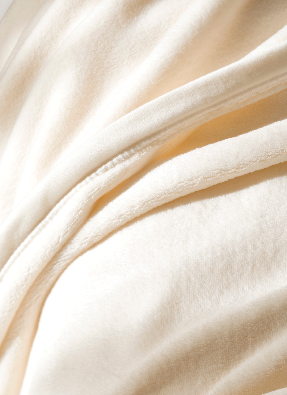 COUVERTURE DOUBLE FACE TRÈS CHAUDE ECRU
