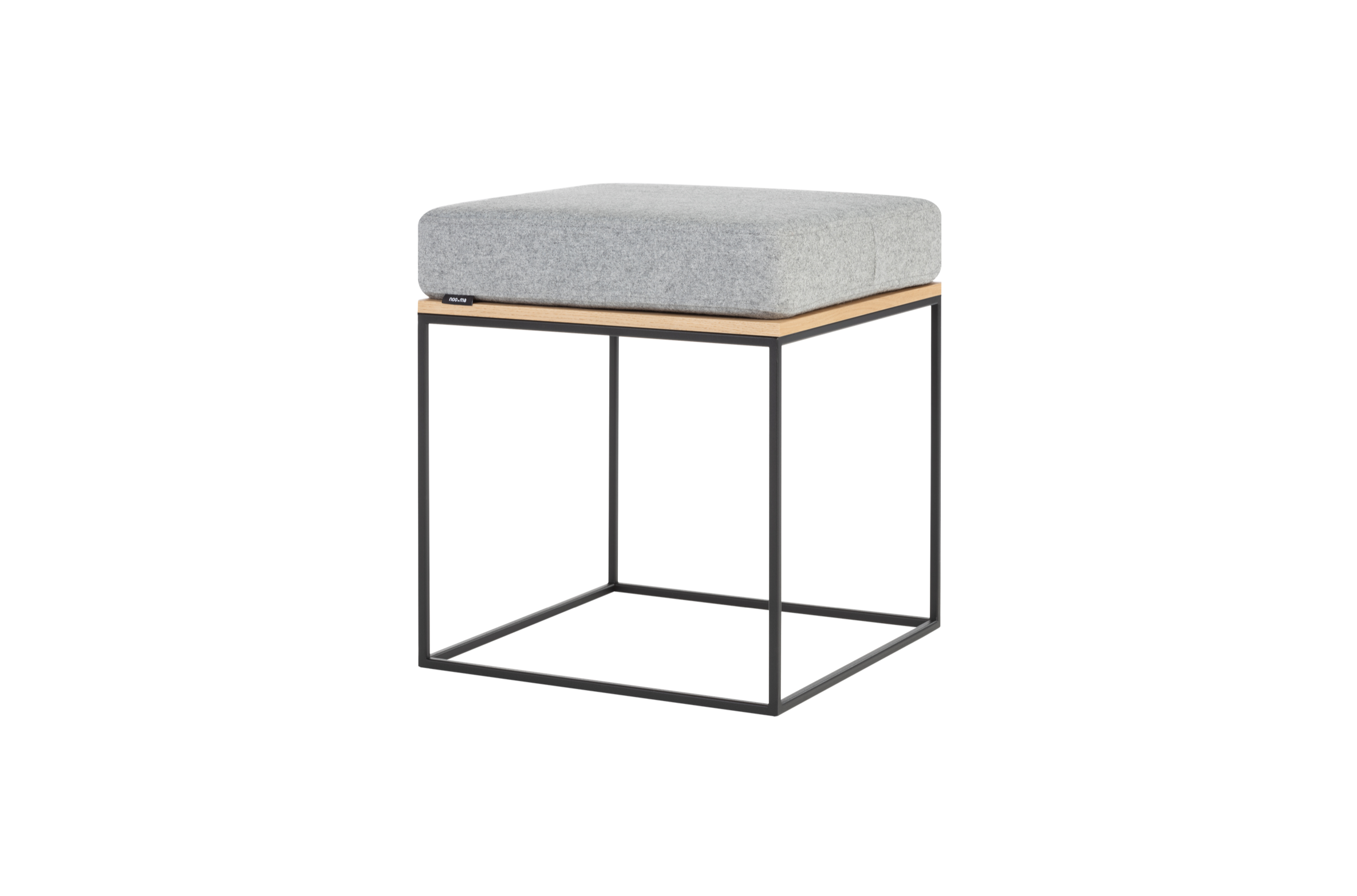noo.ma FEO Poef - Oak / Universal Grey Wool
