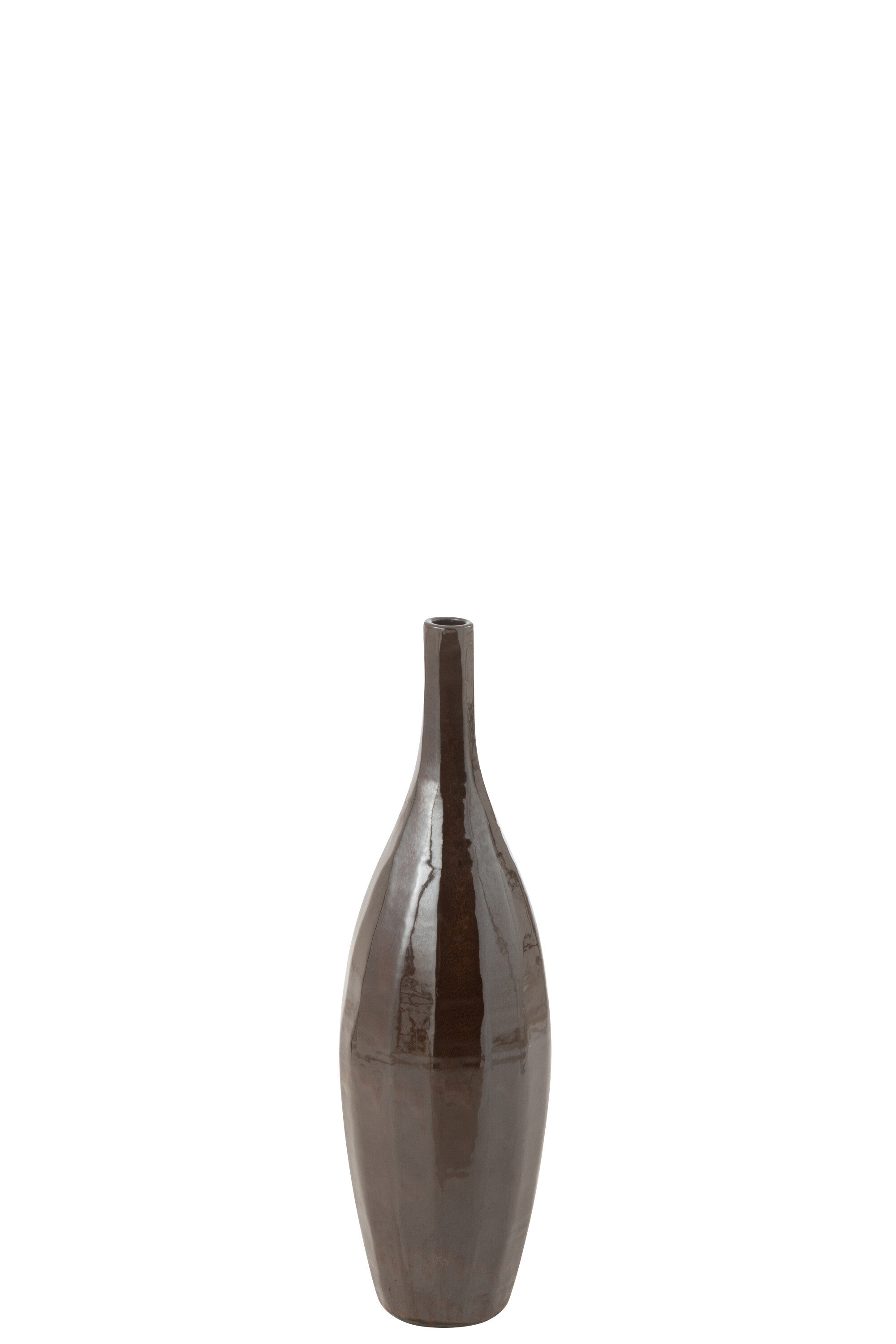 J-Line vaas Fles Blinkend - terra - bruin - small - 70 cm hoog