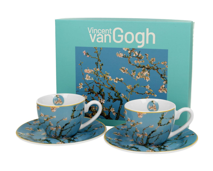 Zestaw 2 filiżanek espresso 90 ml Van Gogh Almond Blossom do Kawy Herbaty