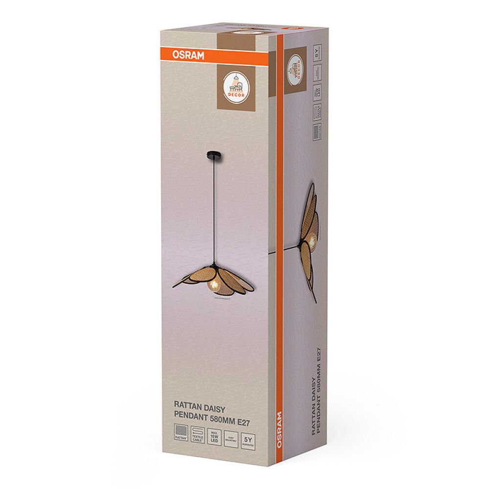 PENDELLAMPE OSRAM DAISY 58CM ROTTING