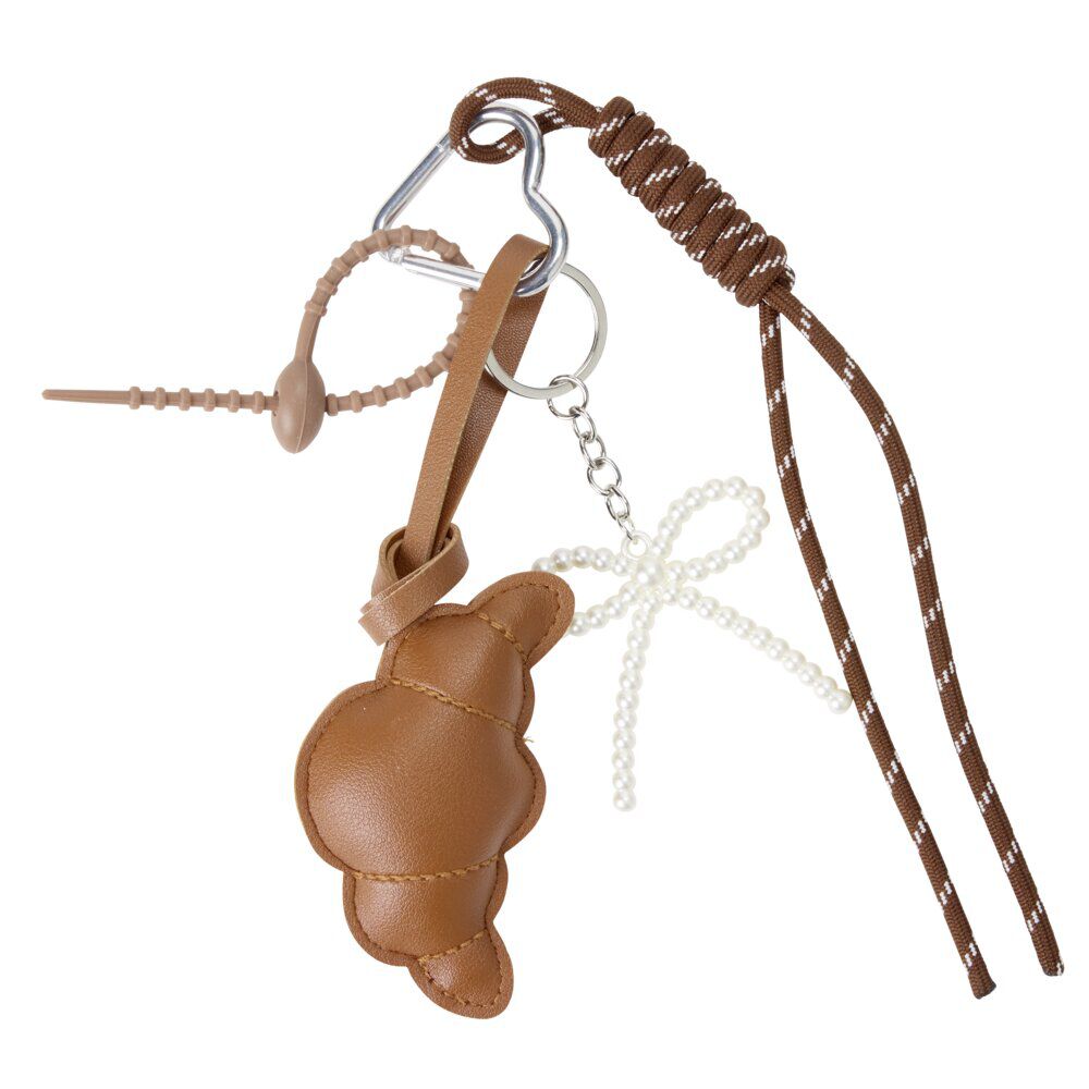 Porte-clé croissant marron L24cm (2 modèles)