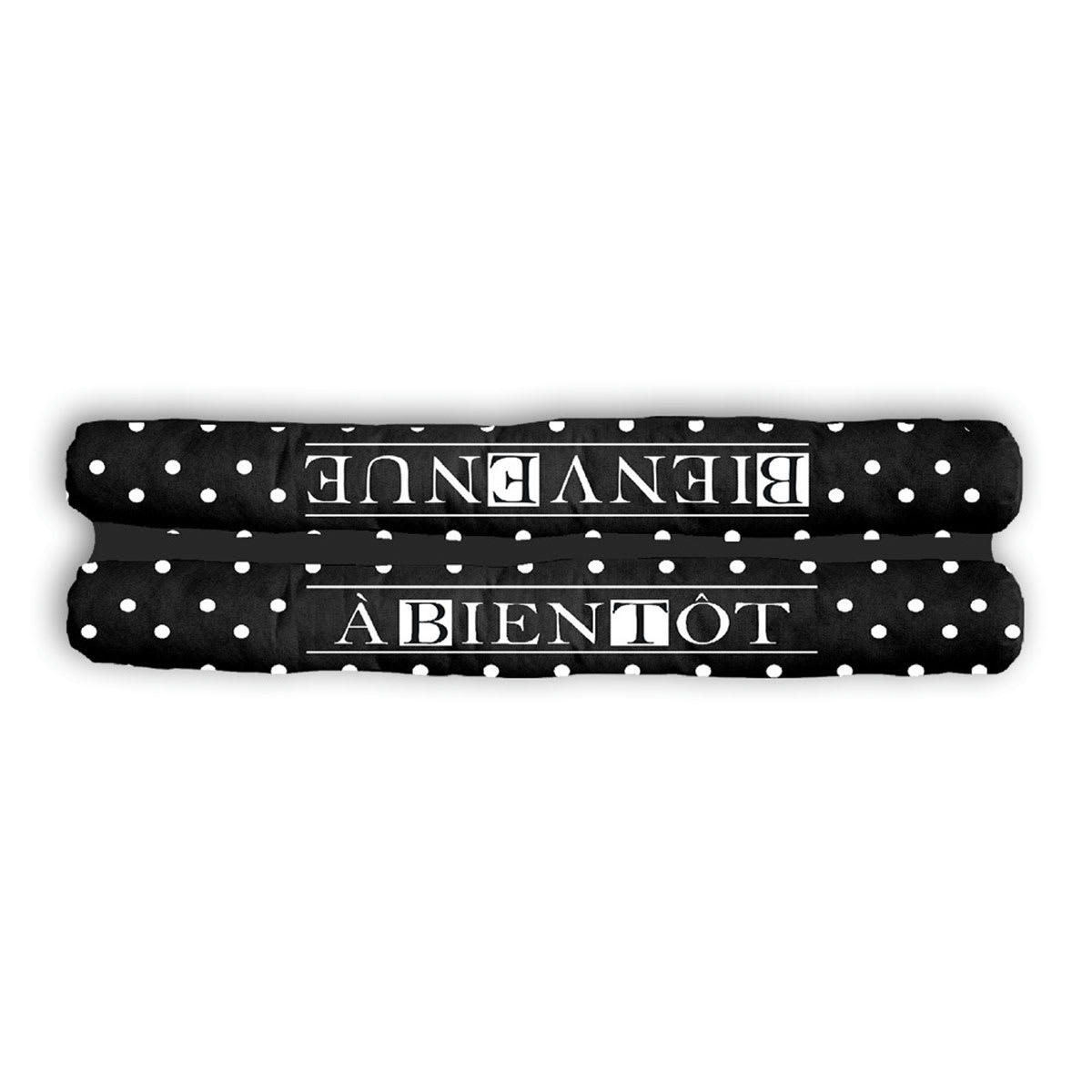 - Coussin de porte double noir