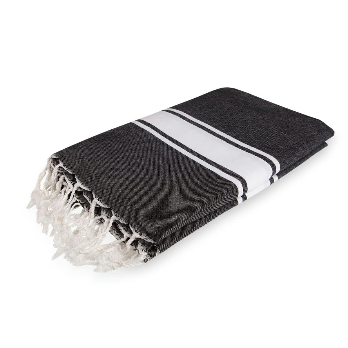 ST TROPEZ - Nappe carrée coton  170x170 noir