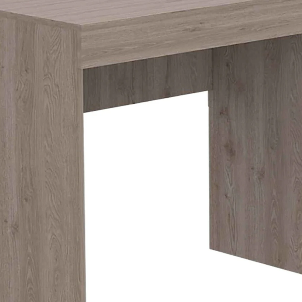 Modern Light Gray 47 Computer Desk with Drawers and Cabinet Sleek Office Workstation