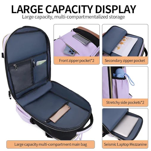 NNEOBA Versatile Travel Luggage & School Backpack