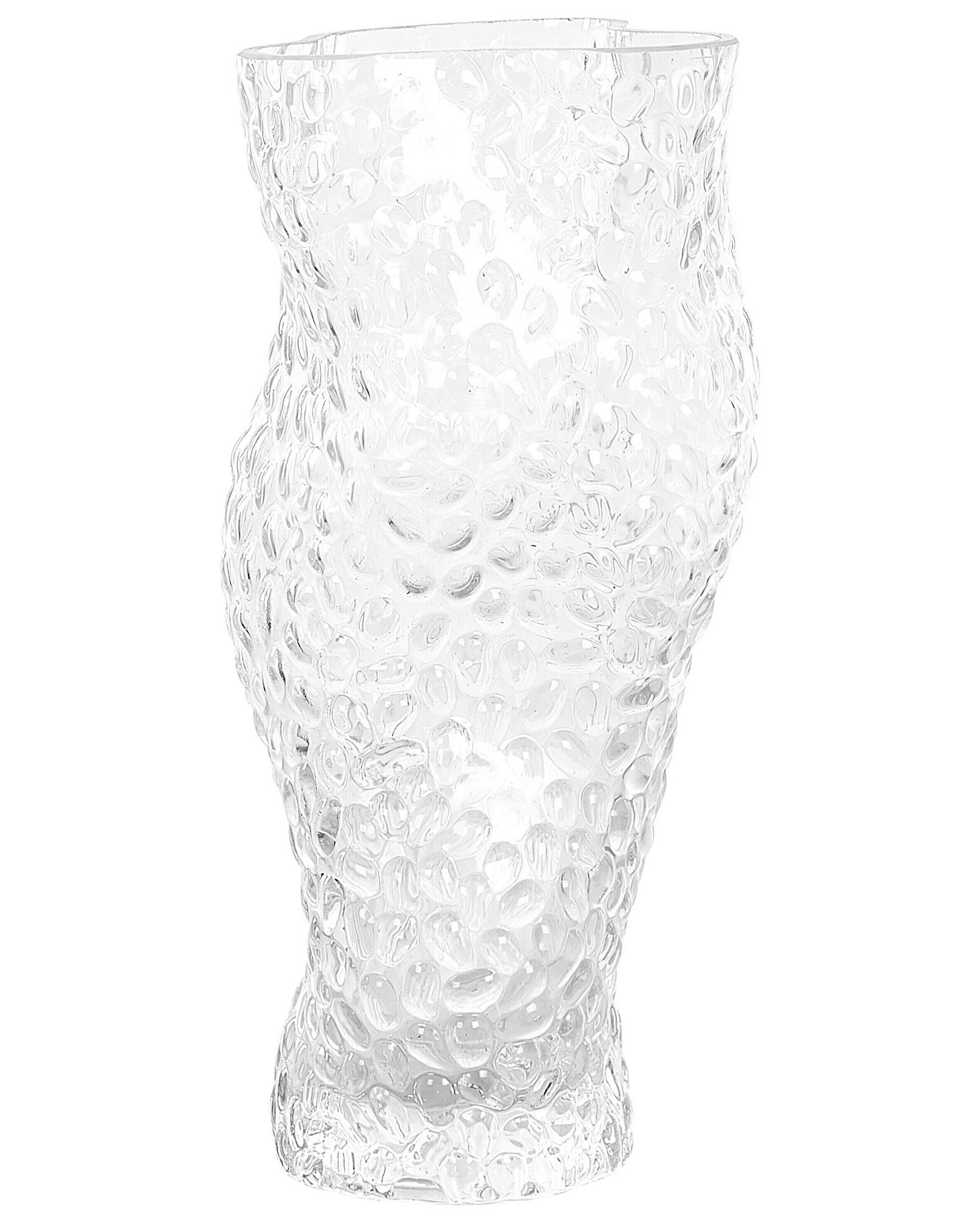 Wazon na kwiaty szklany 23 cm przezroczysty