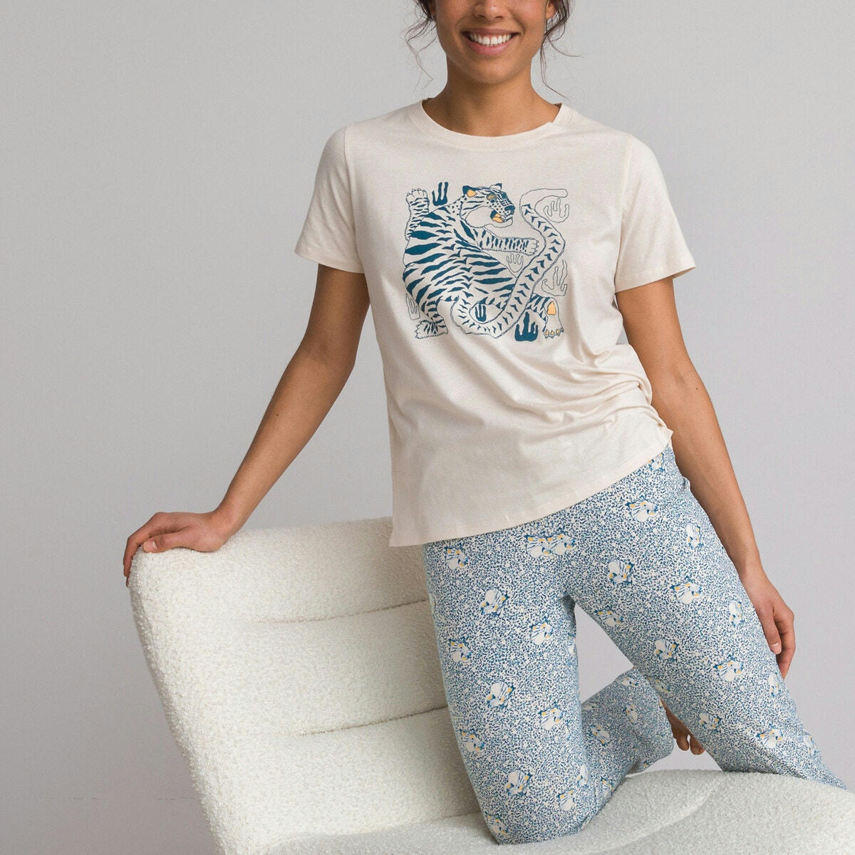 Pyjama en coton imprimé animal