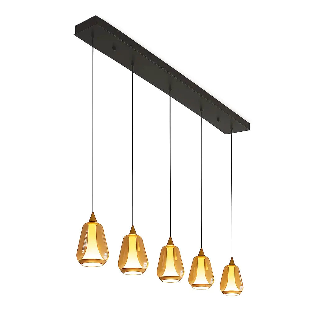 Highlight hanglamp Tromba - 5 lichts - 108 x 155  cm - amber zwart
