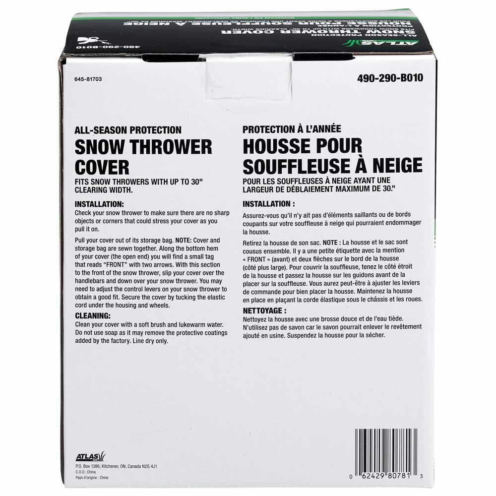 Universal 2-Stage Snowblower Cover, fits most 2-stage snowblowers up to 30-in