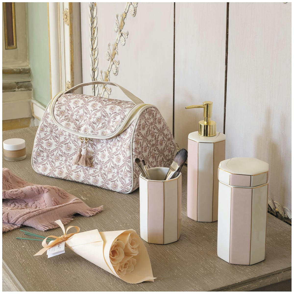 - Bouquet de roses de savon nude - Parfum Rose