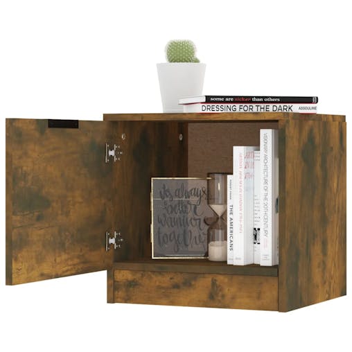NNEVL Bedside Cabinet Smoked Oak 40x39x40 cm