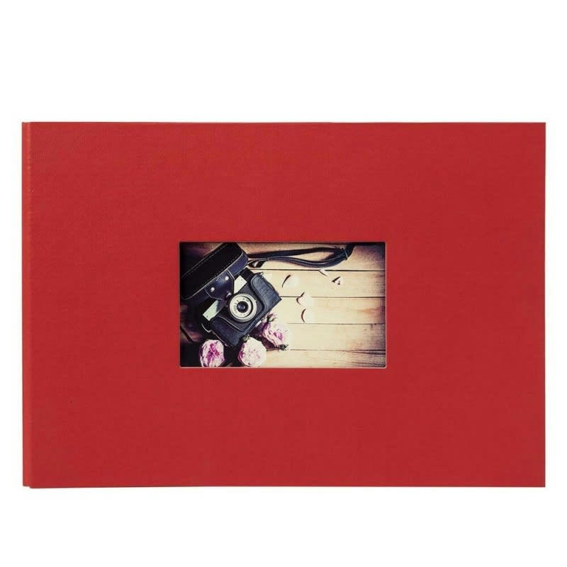 STUDIO - Album photo traditionnel rouge 60 pages 180 photos 10x15