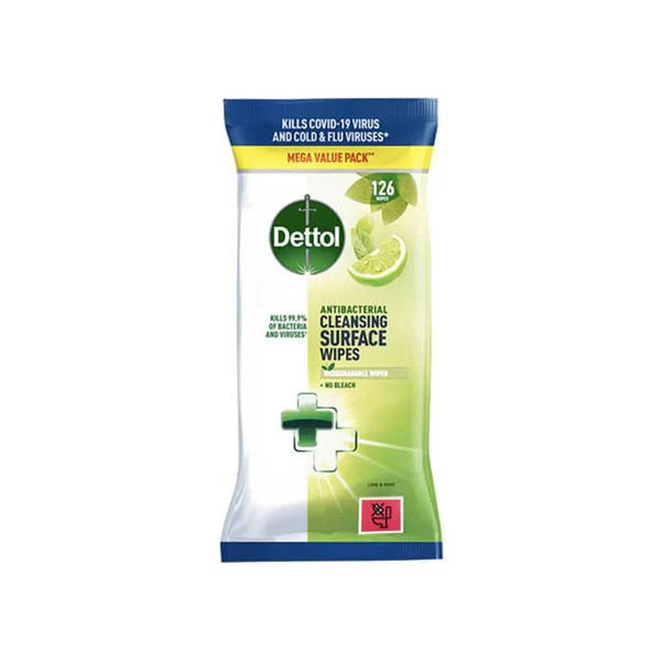 Dettol Cleansing Surface Wipes Lime 126s