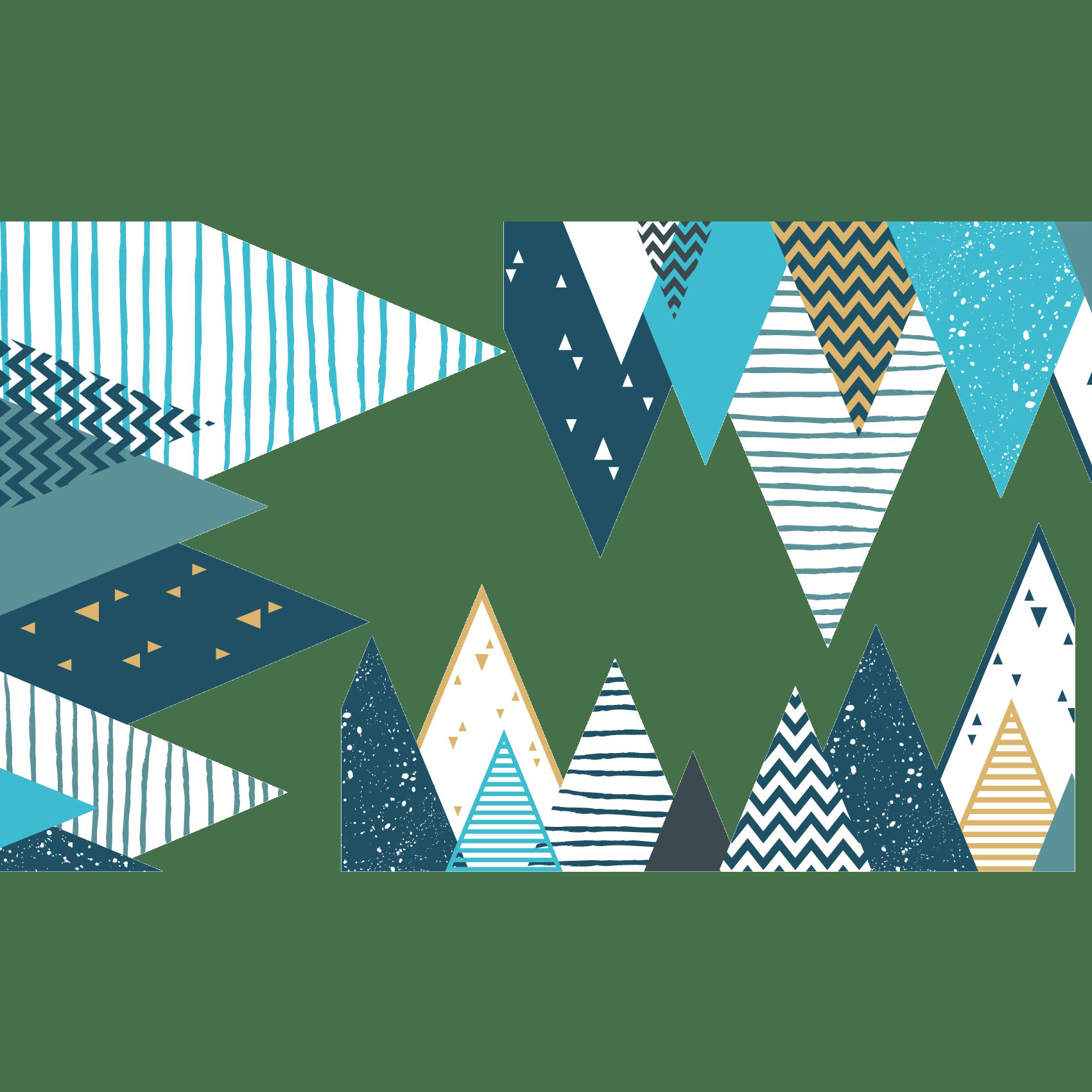 - Stickers enfant montagnes scandinaves tipika 90x155cm