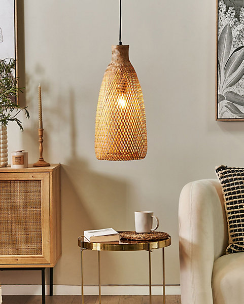 Lampe suspension LWELA Bambou Naturel