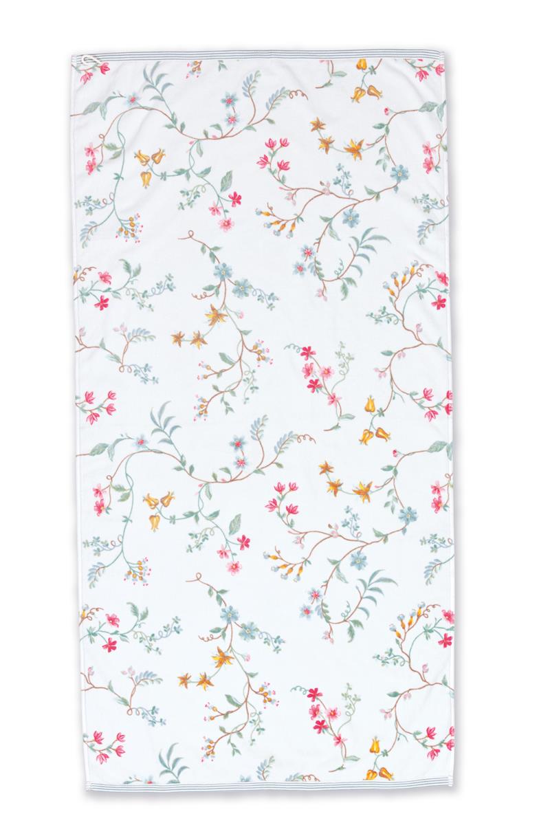 Pip Studio badlaken Les Fleurs - 70x140 cm - wit