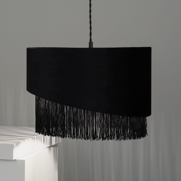 Lampa wisząca czarna Fonte 1xE27x40W wym: 140x40x40 cm Abruzzo