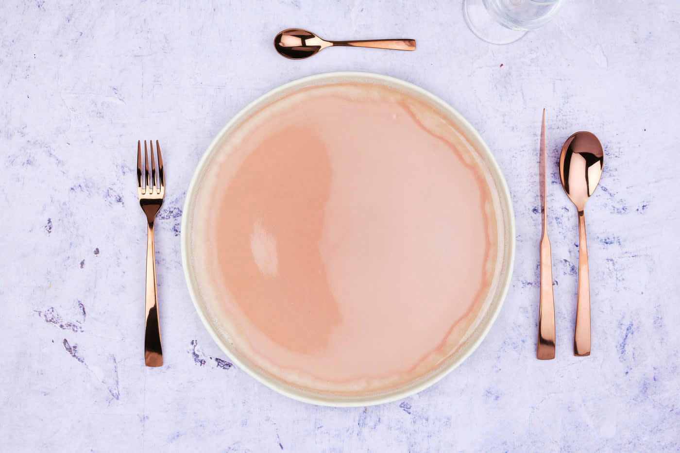 NUDE - Lot de 24 couverts de table en inox cuivre