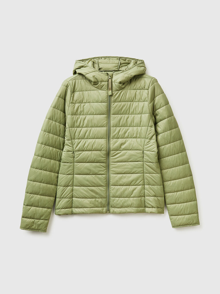 Lightweight padded jacket with hood