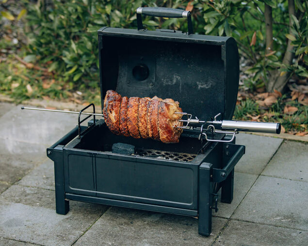 EspetoSul Premium Battery Powered BBQ Rotisserie Kit