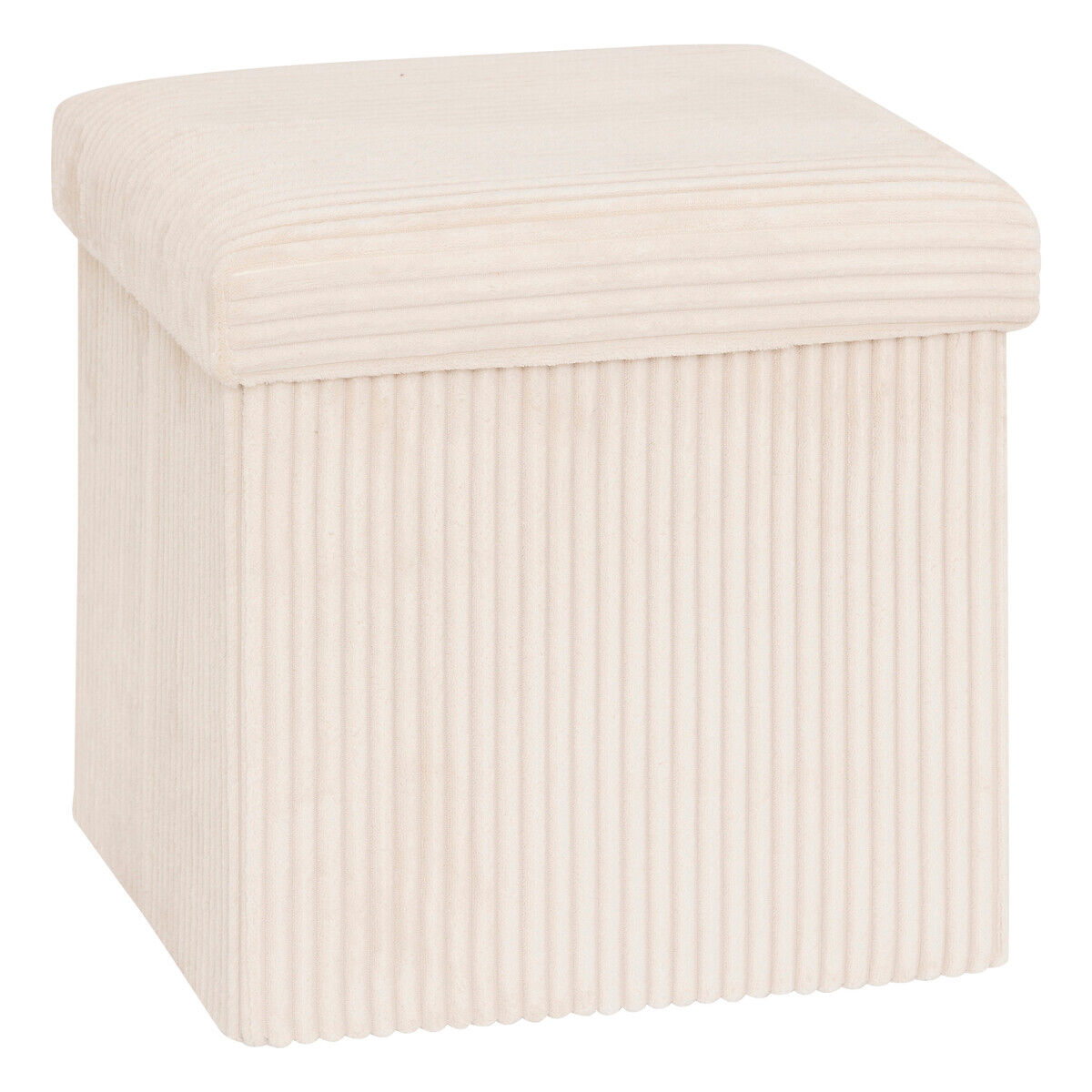 Pufe com arrumação marfim