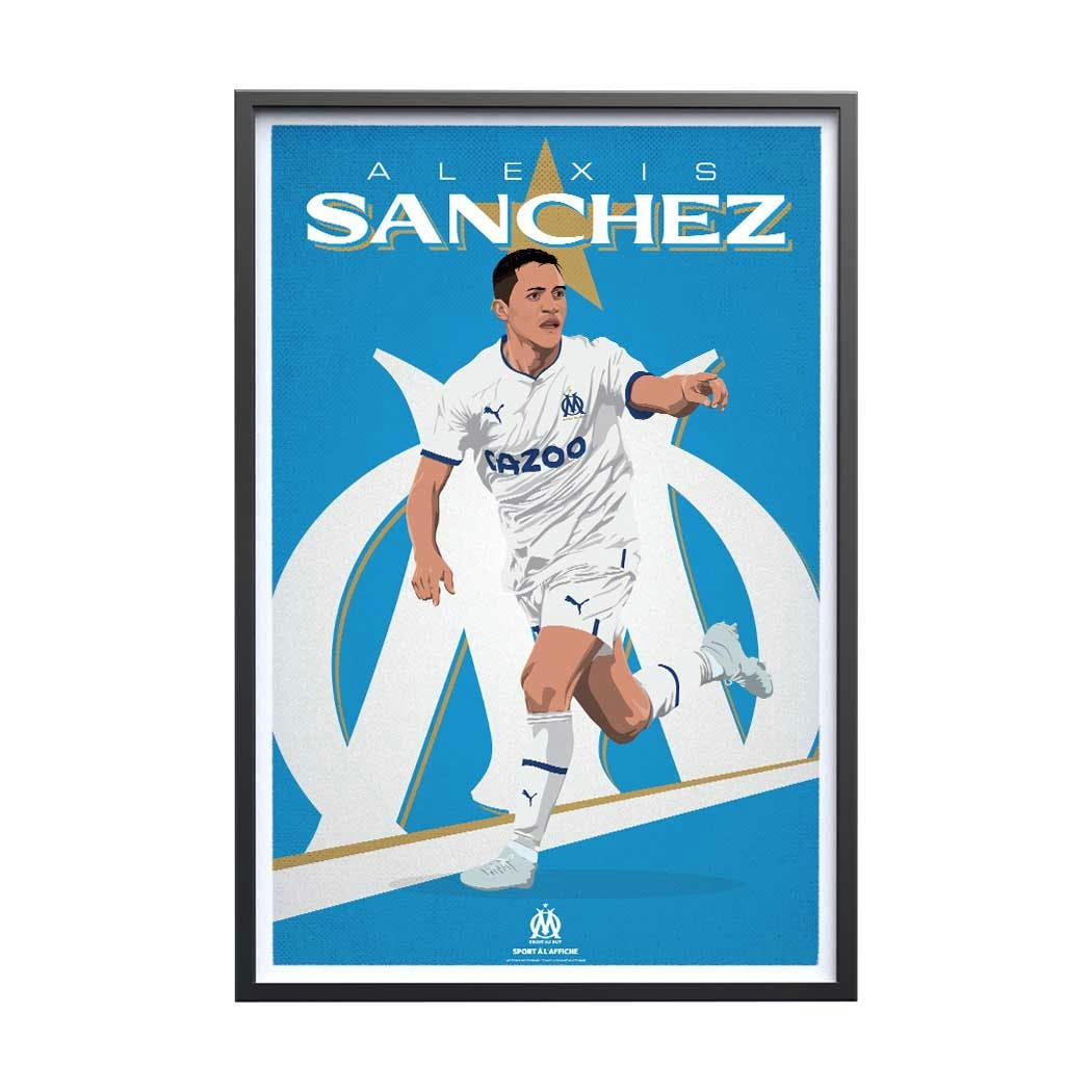 FOOT - Affiche Foot- Olympique de Marseille - Alexis Sanchez 40x60cm