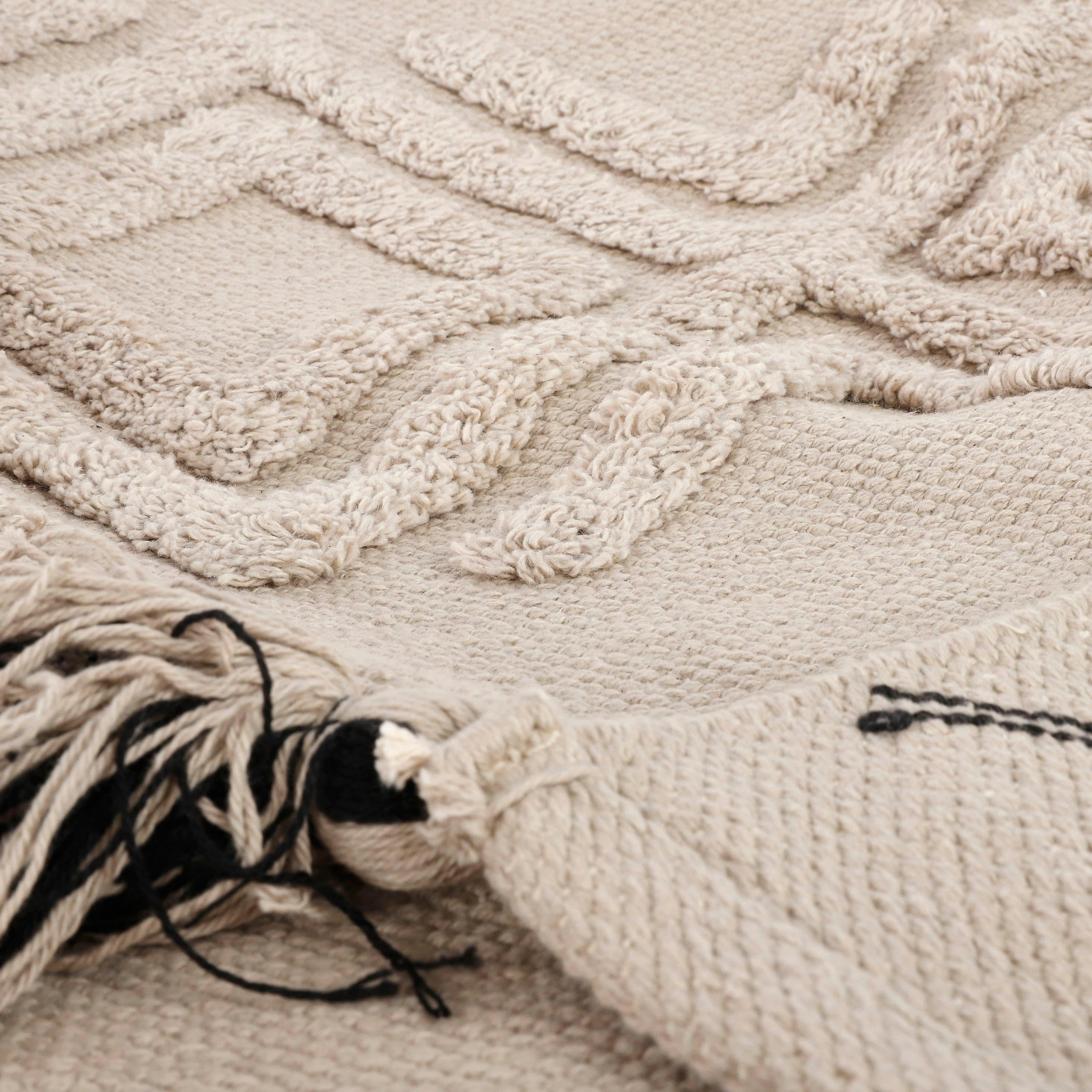 LOUIS - Tapis en coton gris 180x120