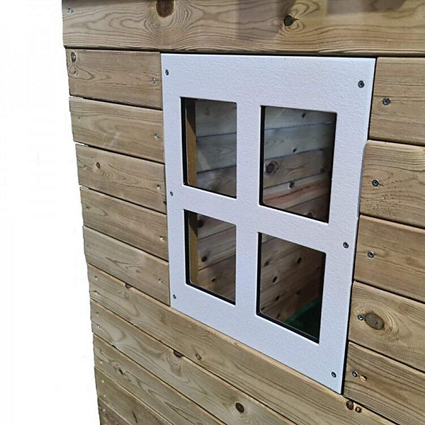 Aire de jeux Masgames TIBIDABO L toit en bois avec balançoire Maison : avec maison à la base