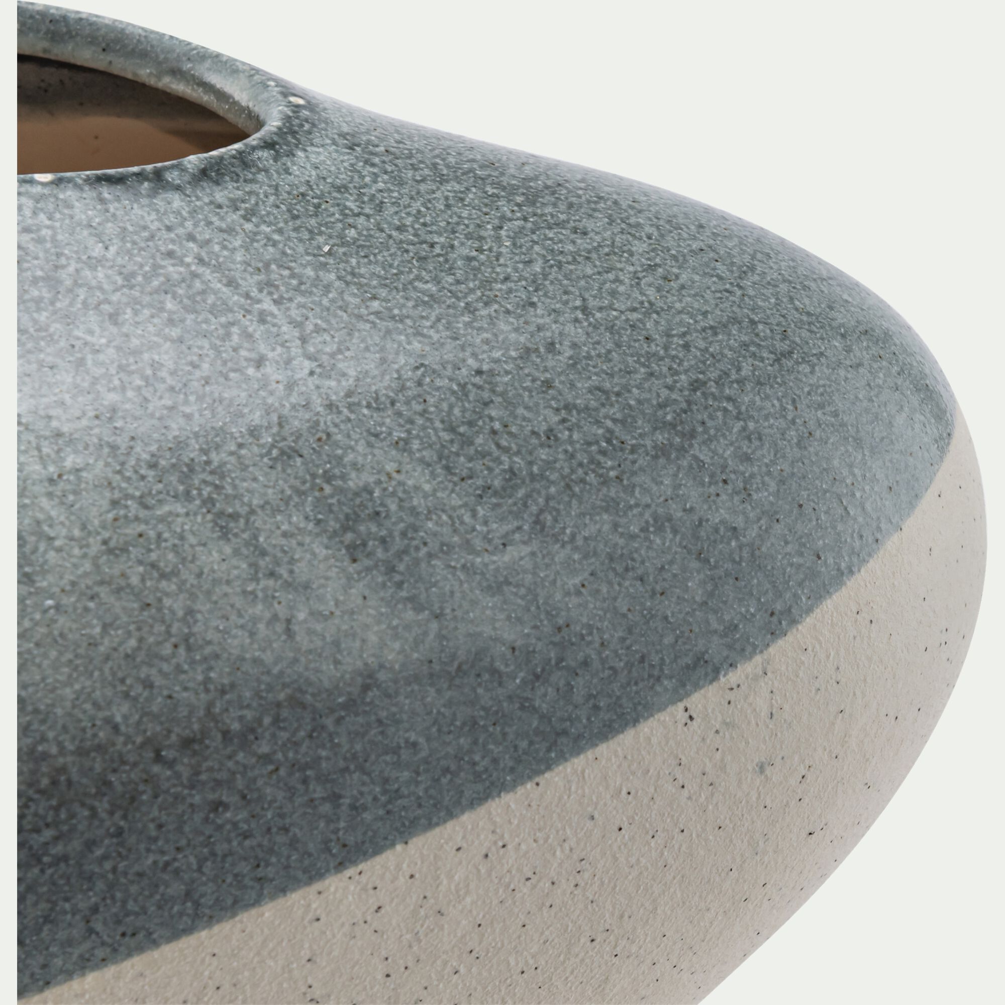 DINAN - Vase asymétrique en grès - gris H16,5cm
