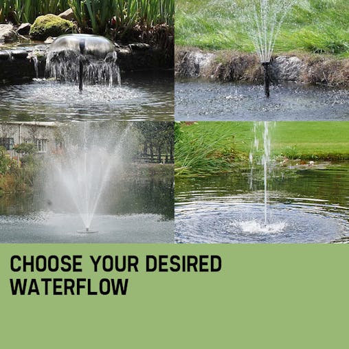NNEMB 25W Solar Powered Fountain Submersible Water Pump with Battery Pond Kit Garden