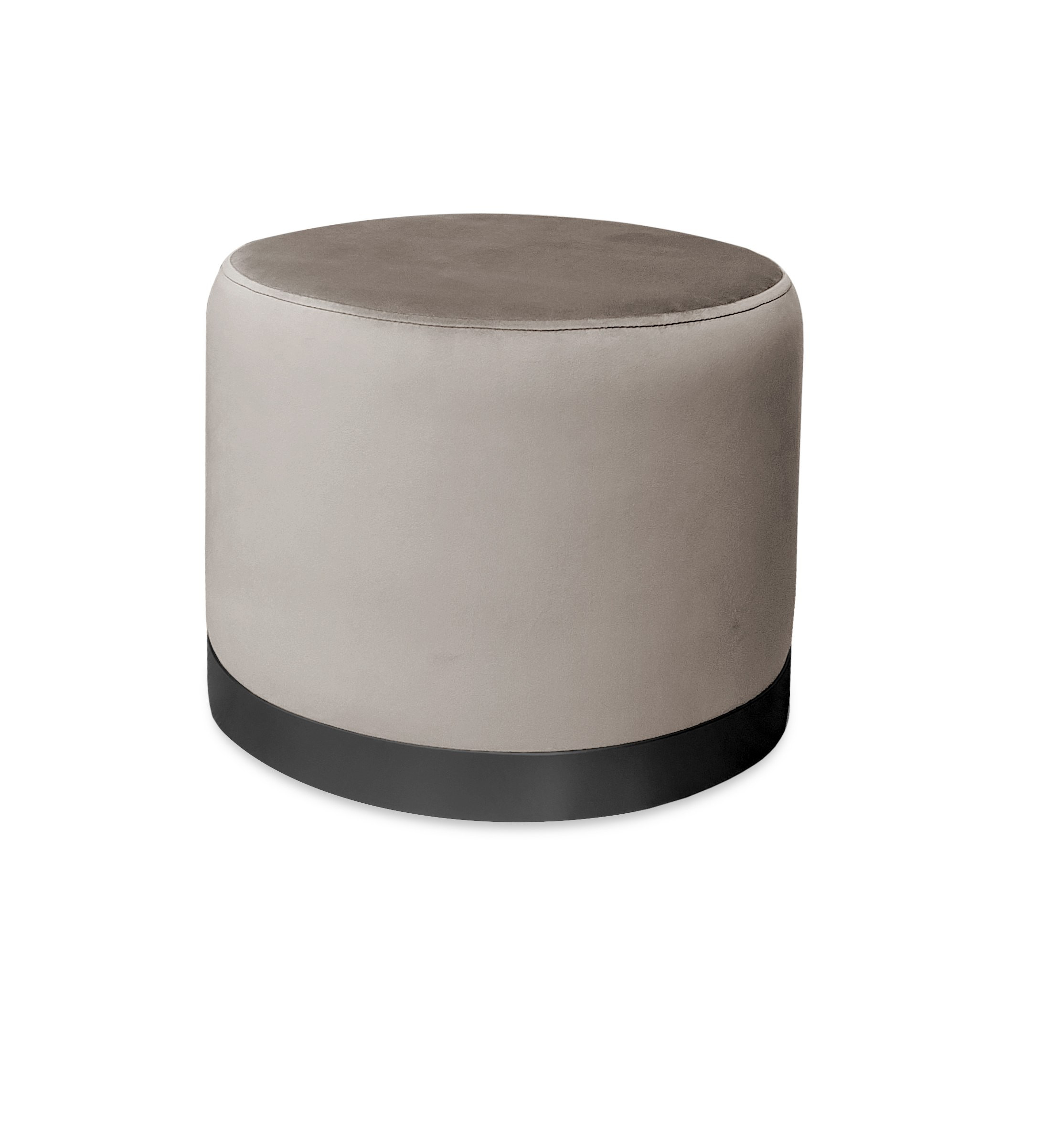 Pufa LUX elegancka podstawa metalowa czarna MG09