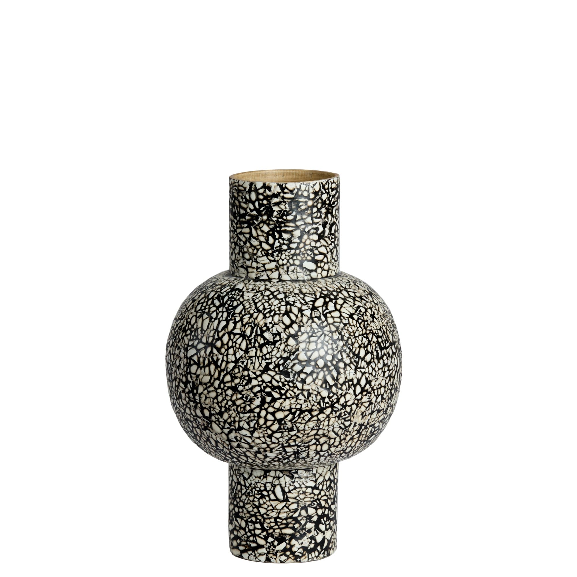 Light & Living vaas Girona - zwart - Ø24cm